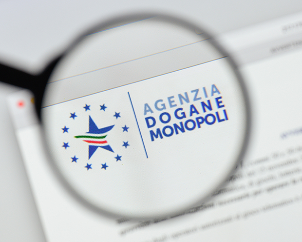 Milan, Italy – August 20, 2018: agenzia dogane e monopoli website homepage. agenzia dogane e monopoli logo visible.